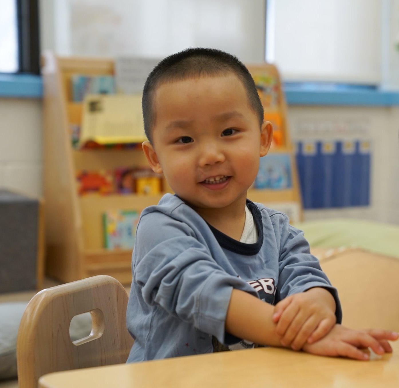 Young kid smiling