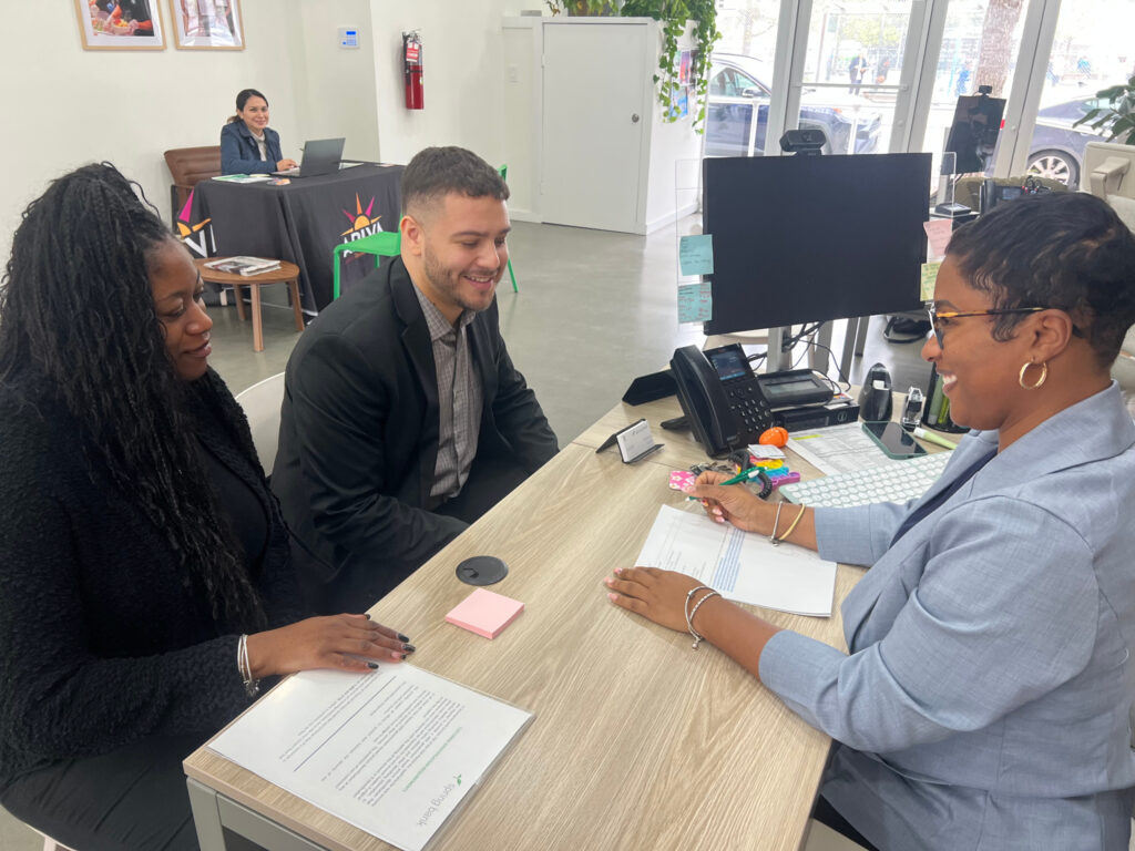 Customers and staff at Spring Bank's Red Hook Branch